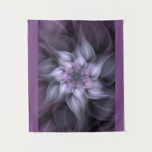 Tenture Fleur violette fractale (Devant)