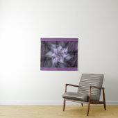 Tenture Fleur violette fractale (En situation (horizontale))