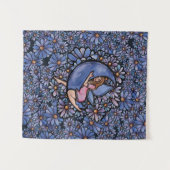 Tenture Fleur violette Lune Fée (Devant (Horizontal))