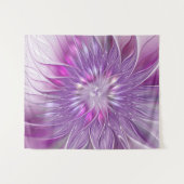Tenture Fleur violette rose Passion Abstrait Art fractal (Devant (Horizontal))