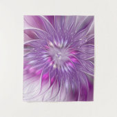 Tenture Fleur violette rose Passion Abstrait Art fractal (Devant)