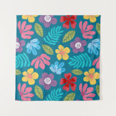 Tenture Fleurs abstraites colorées motif (Devant (Horizontal))