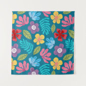 Tenture Fleurs abstraites colorées motif (Devant)