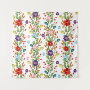 Tenture Fleurs Aquarelle Motif Coloré-67488