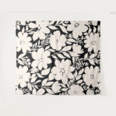 Tenture Fleurs beiges modernes Botanique noire (Devant (Horizontal))