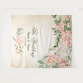 Tenture Fleurs blanches à l'aquarelle de fête élégante (Devant (Horizontal))