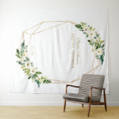 Tenture Fleurs Blanches Accessoire de Photobooth de Mariag (En situation (horizontale))