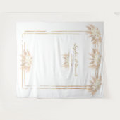 Tenture Fleurs Blanches Herbe des Pampas Photobooth Mariag (Devant (Horizontal))