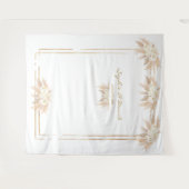 Tenture Fleurs blanches Pampas Grass Photo Booth Mariage (Devant (Horizontal))