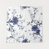Tenture Fleurs bleues (Devant (Horizontal))