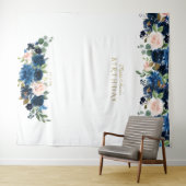 Tenture Fleurs Bleues Bleues Bleues Anniversaire Photo Boo (En situation (horizontale))