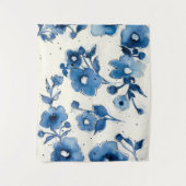 Tenture Fleurs bleues indépendantes (Devant)