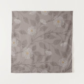 Tenture Fleurs brodées et feuilles, design sans soudure. (Devant (Horizontal))