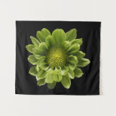 Tenture Fleurs | Chrysanthème vert (Devant (Horizontal))