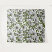 Tenture Fleurs cosmos blanches (Devant (Horizontal))