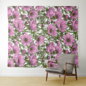 Tenture Fleurs Cosmos roses (En situation (horizontale))