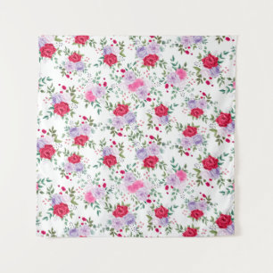 Tenture fleurs - Couleurs simples