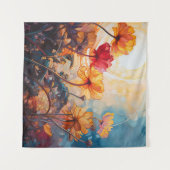 Tenture Fleurs dans la peinture d'aquarelle du soleil du m (Devant (Horizontal))