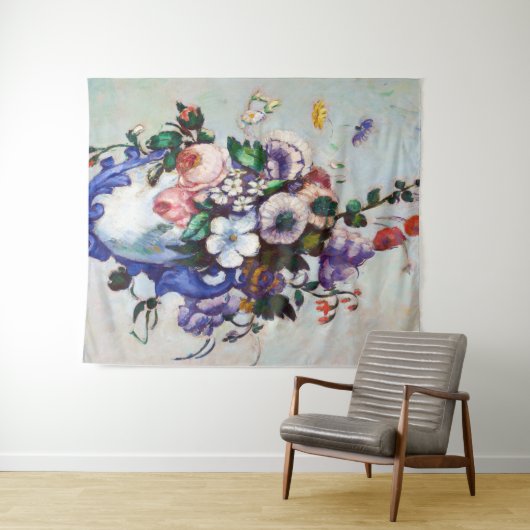 Tenture Fleurs dans un Vase Rococo, Paul Cezanne (En situation (horizontale))