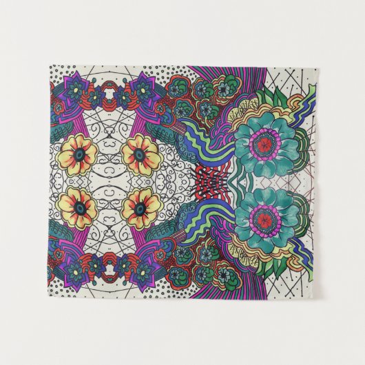 Tenture Fleurs dansantes (Devant (Horizontal))