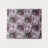 Tenture Fleurs d'aquarelle bordeaux. (Devant (Horizontal))