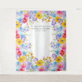 Tenture Fleurs d'aquarelle de printemps lumineuses Mariage (Devant)