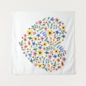 Tenture Fleurs d'aquarelle motif transparent (Devant (Horizontal))