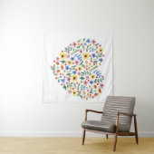 Tenture Fleurs d'aquarelle motif transparent (En situation (horizontale))