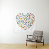 Tenture Fleurs d'aquarelle motif transparent (En situation)