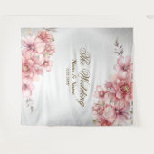 Tenture Fleurs d'aquarelle rose fêtards Parties scintillan (Devant (Horizontal))