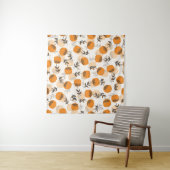 Tenture Fleurs d'art populaire style scandinave (En situation)