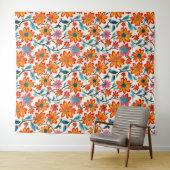 Tenture Fleurs d'art populaire Whimsical (En situation (horizontale))