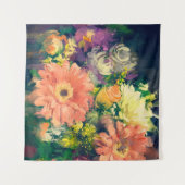 Tenture fleurs de bouquet en style peinture à l'huile, ill (Devant (Horizontal))