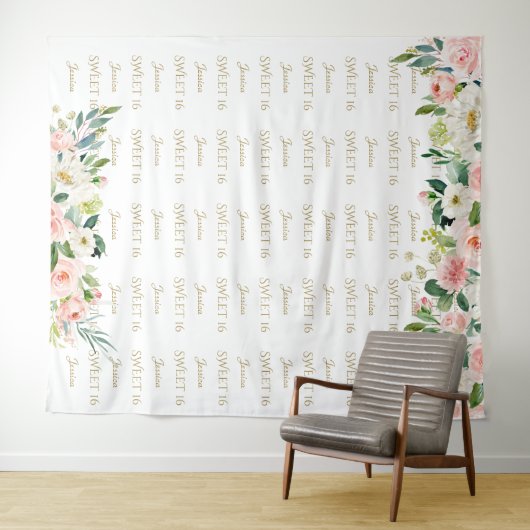 Tenture Fleurs de buisson charmeuses Douce 16 Étapes et ré (En situation (horizontale))