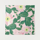 Tenture Fleurs de cactus : peinture aquarelle (Devant (Horizontal))