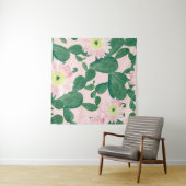 Tenture Fleurs de cactus : peinture aquarelle (En situation (horizontale))