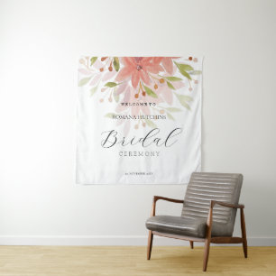 Tenture Fleurs de campagne élégantes aquarelle peinte à la