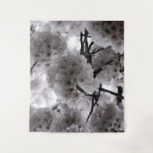 Tenture Fleurs de cerises noires et blanches (Devant)