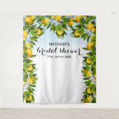 Tenture Fleurs de citron botanique pour mariage | Toile de (Devant)