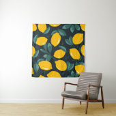 Tenture Fleurs de citrons, Texture d'été Vintage. (En situation (horizontale))