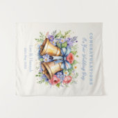 Tenture Fleurs de cloches personnalisées Félicitations Mar (Devant (Horizontal))