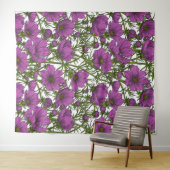 Tenture Fleurs de cosmos violet (En situation (horizontale))