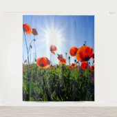 Tenture Fleurs de crapets rouges sauvages (Devant)