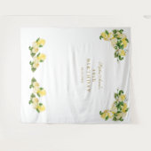 Tenture Fleurs de fruits de citron tropical Photobooth d'a (Devant (Horizontal))