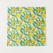 Tenture Fleurs de gommier jaune (Devant (Horizontal))