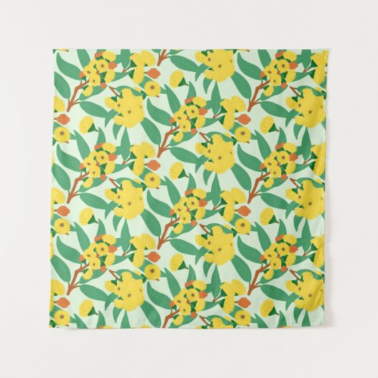 Tenture Fleurs de gommier jaune (Devant (Horizontal))