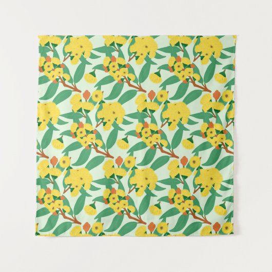 Tenture Fleurs de gommier jaune (Devant)