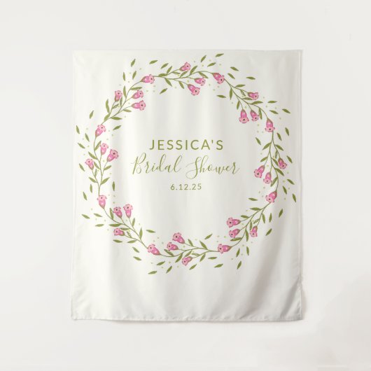 Tenture Fleurs de jardin rose rustique personnalisées pour (Devant)