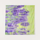 Tenture Fleurs de lavande Aquarelle violette Floral Jaune (Devant (Horizontal))