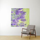 Tenture Fleurs de lavande Aquarelle violette Floral Jaune (En situation (horizontale))